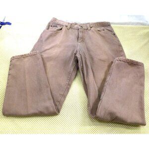 Riders Denim Womens Size 12 Petite Tan Jeans Relaxed Fit 16" Waist 28" Inseam